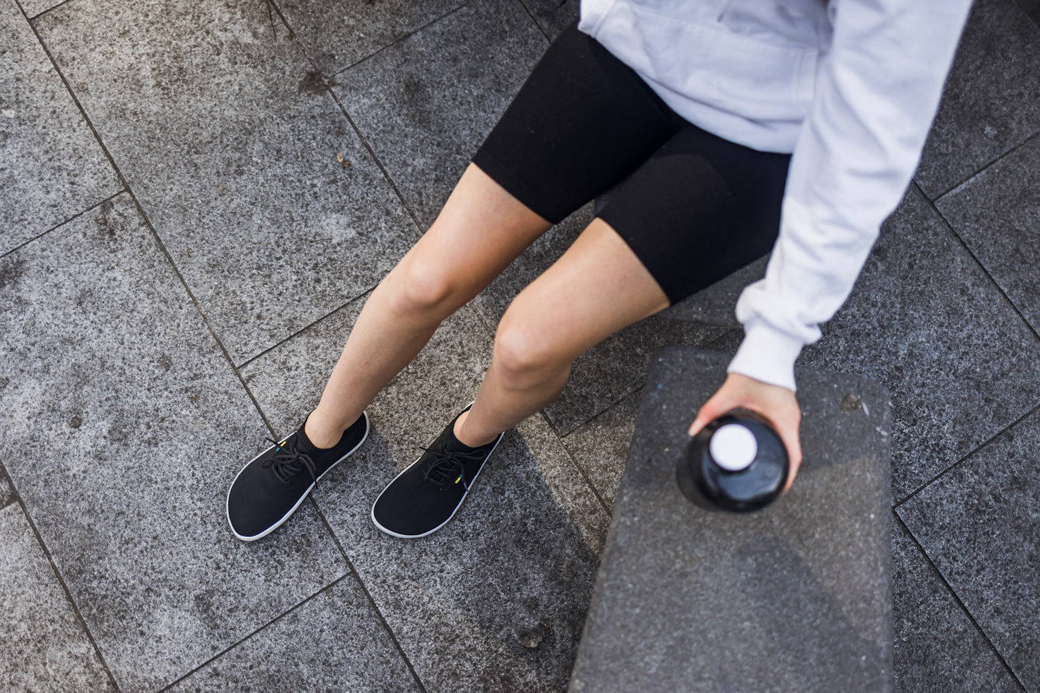 Barefoot zapatillas Be Lenka Stride - Black & White