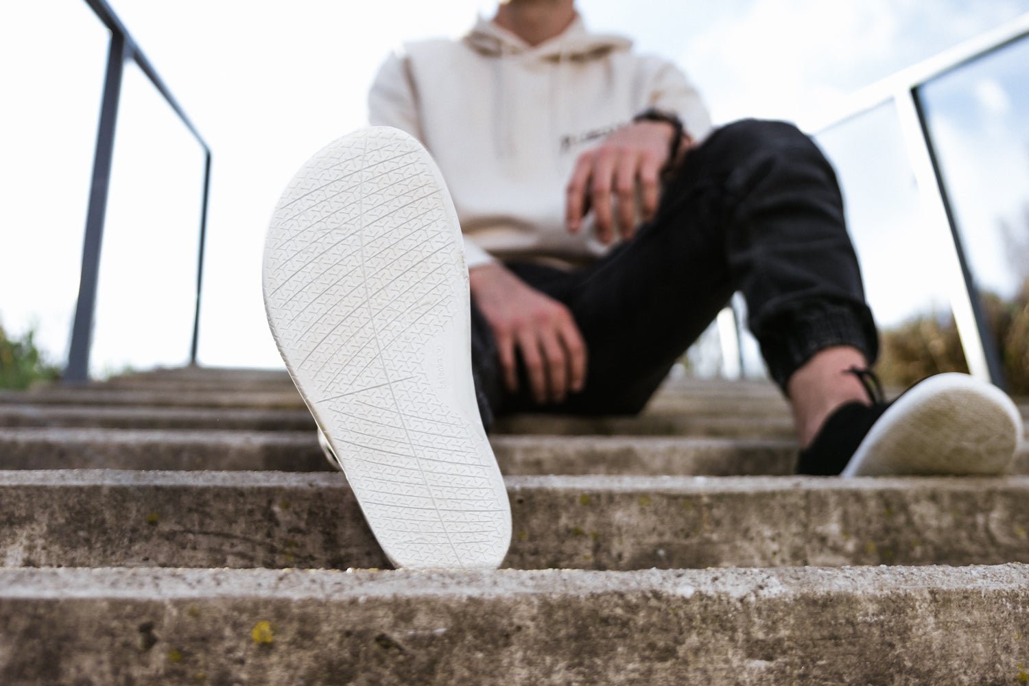 Barefoot zapatillas Be Lenka Stride - Black & White
