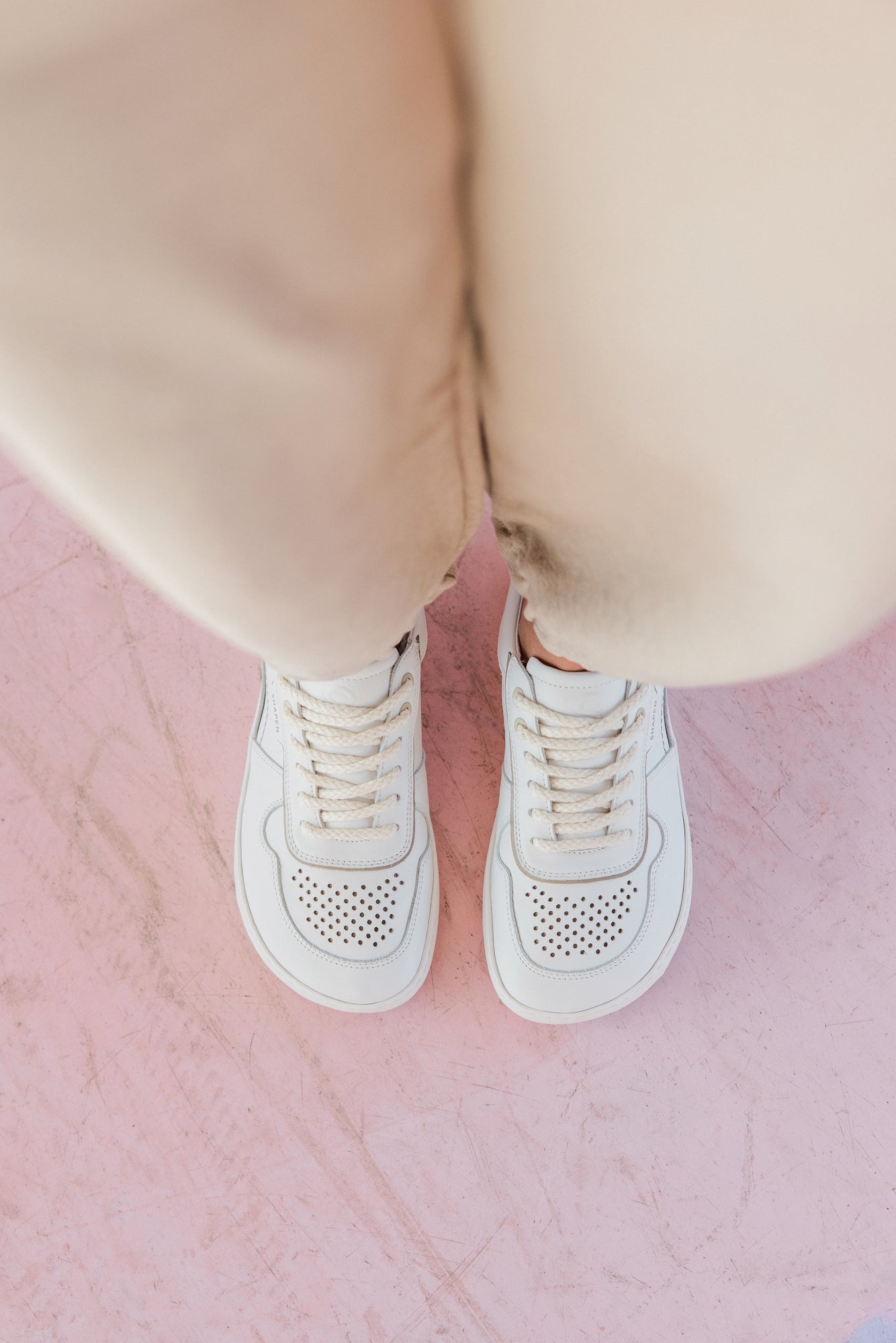 Shapen - Flowin White & Beige - Sneakers barefoot