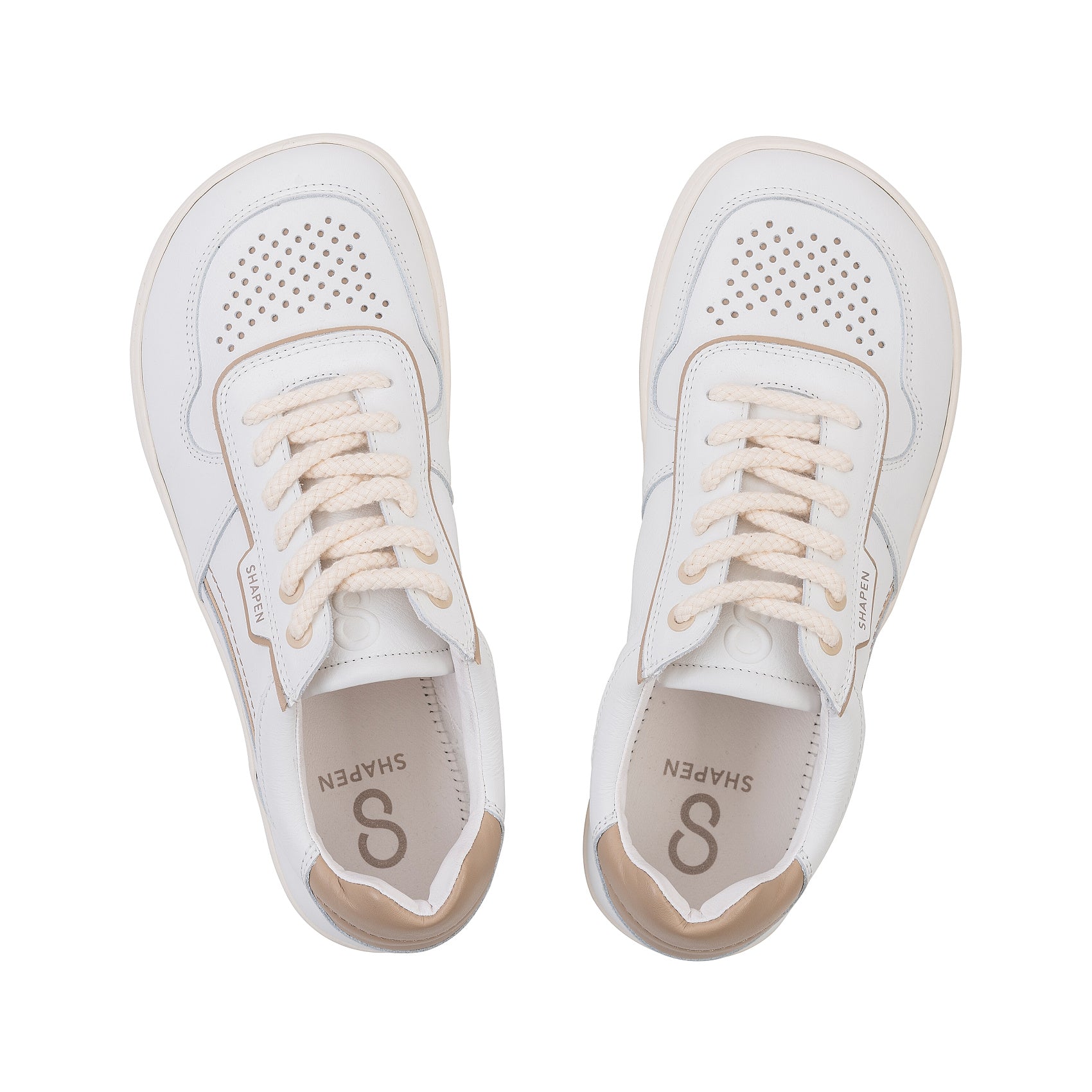 Shapen - Flowin White & Beige - Zapatillas barefoot