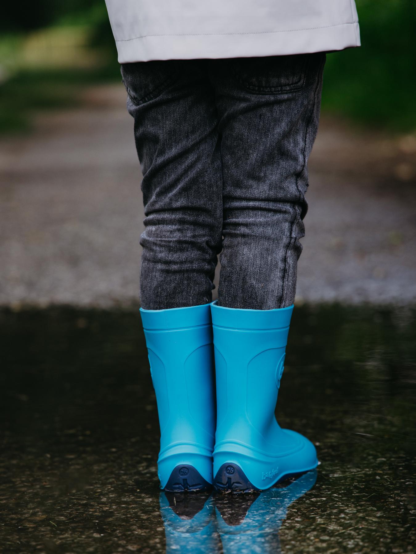 Be Lenka Kids - Pudds Aqua Blue - Botas de agua barefoot - Cacles Barefoot