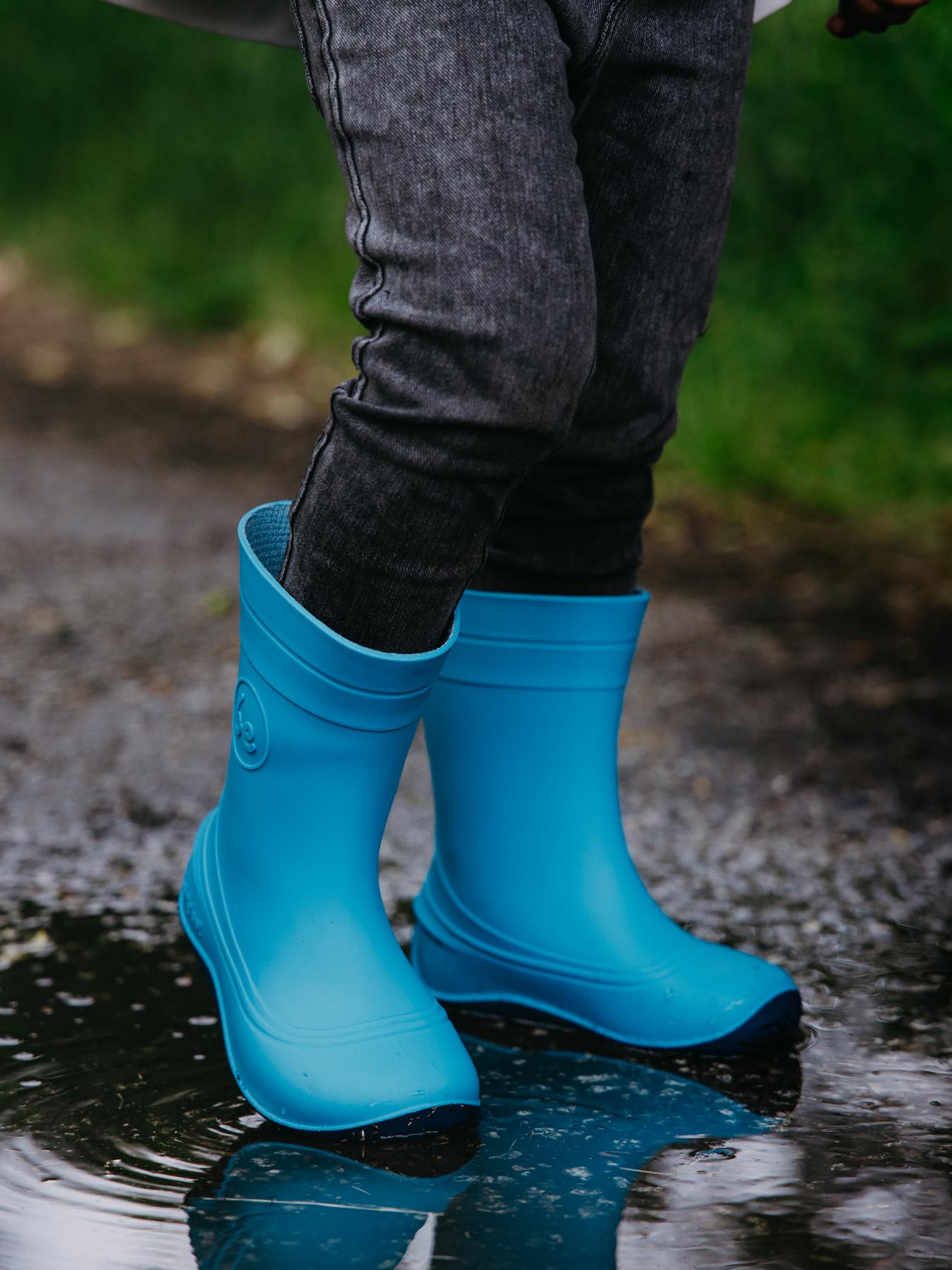 Be Lenka Kids - Pudds Aqua Blue - Botas de agua barefoot - Cacles Barefoot