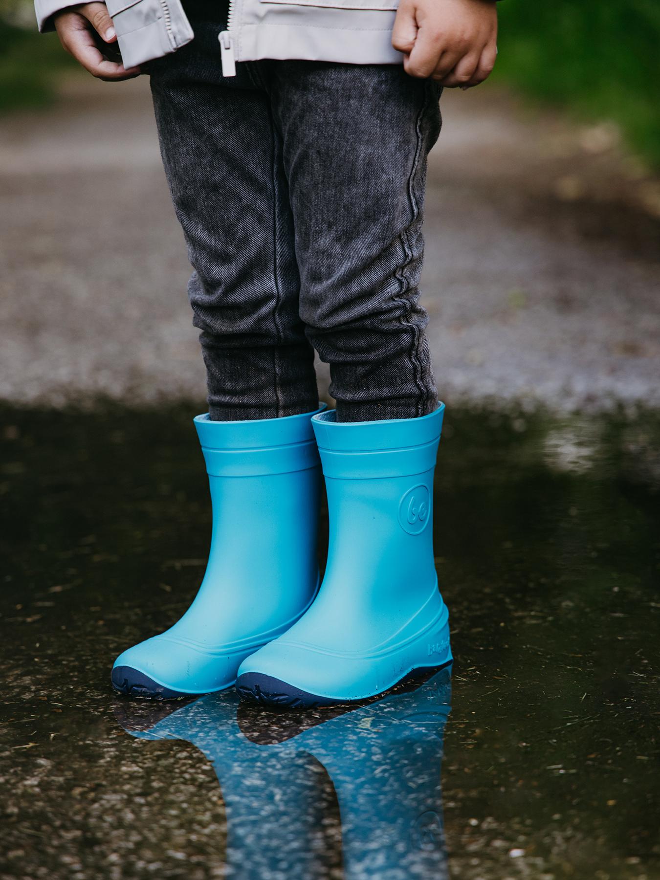 Be Lenka Kids - Pudds Aqua Blue - Botas de agua barefoot - Cacles Barefoot