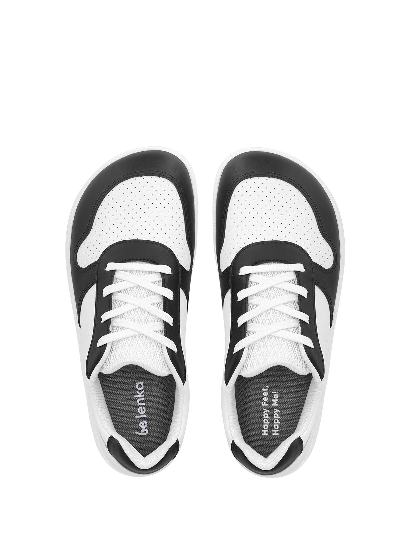 Be Lenka Kids - Scoot Junior White & Black - Zapatillas barefoot - Cacles Barefoot