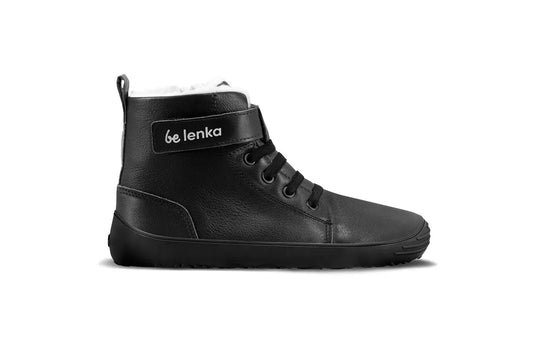 Be Lenka Kids - Winter All Black - Botines de invierno barefoot - Cacles Barefoot