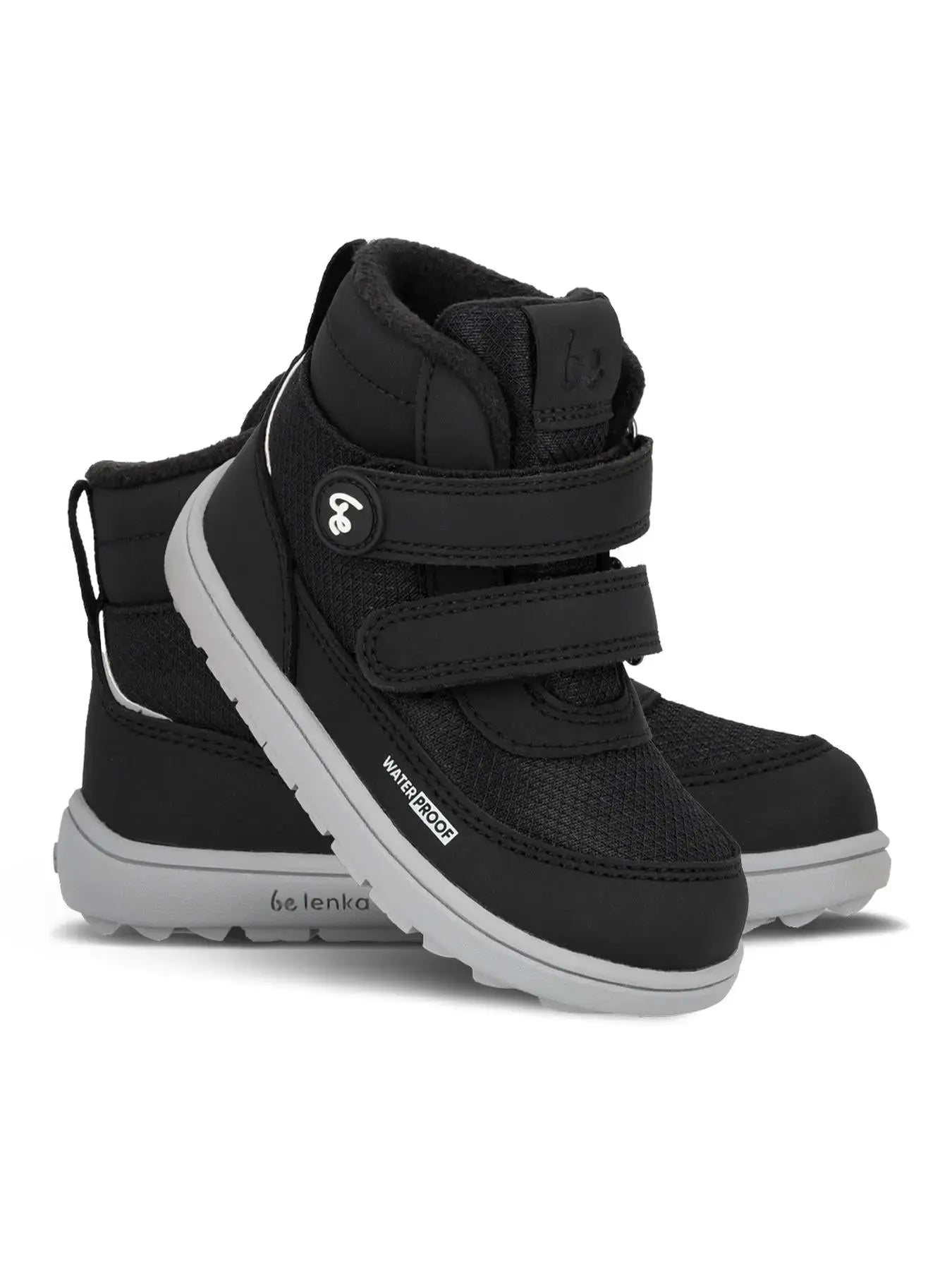 Be Lenka Kids - Zippu Preschool Black & Grey - Botas respetuosas primeros pasos negro