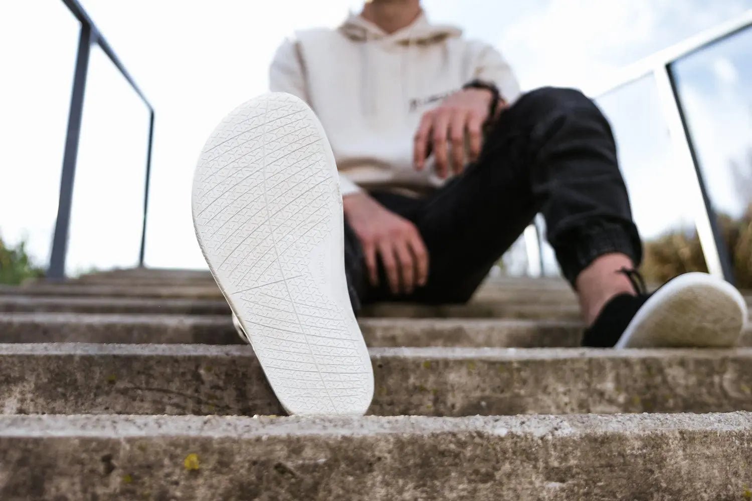 Be Lenka - Stride Black & White - Deportivas barefoot - Cacles Barefoot