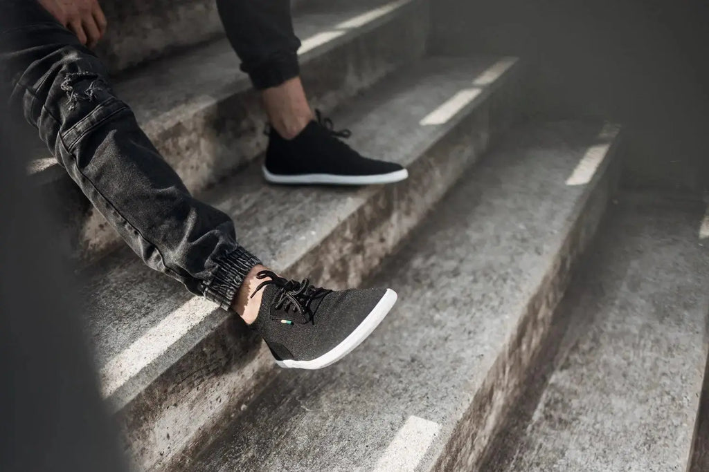 Be Lenka - Stride Black & White- Zapatillas barefoot unisex negras
