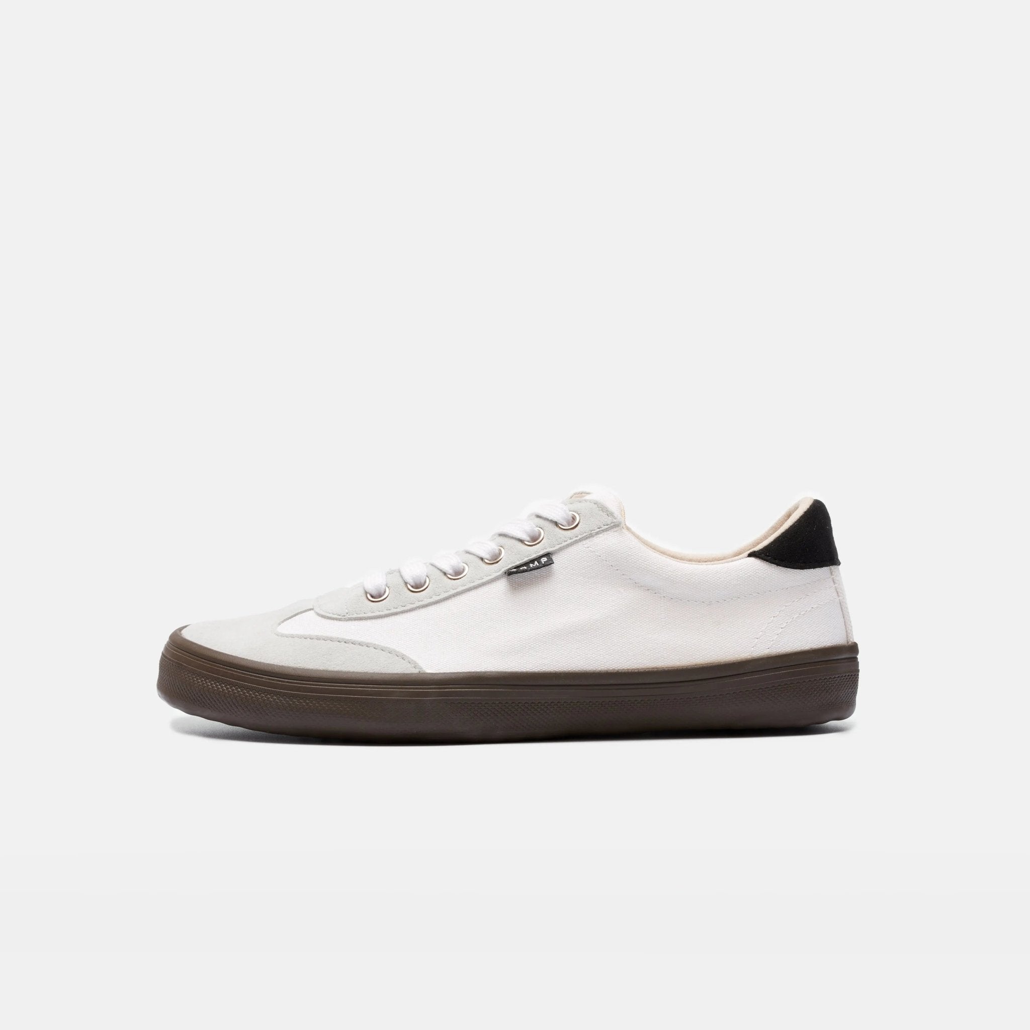 Bohempia - Felix Blanc & Gum Foncé - Baskets minimalistes unisexe
