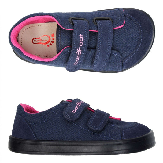 Bar3foot - Cross Denver 4BC29/13R - sneakers barefoot - azul marino y rosa