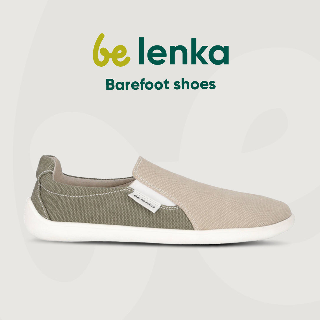 Barefoot Sneakers - Be Lenka Eazy - Vegan - Sand & Army Green-Be Lenka-Cacles Barefoot