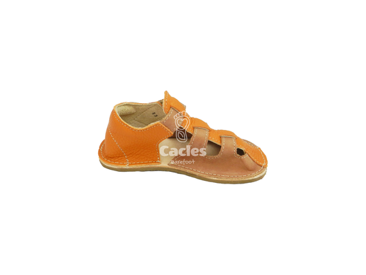Okbare sandalias Maya naranja / marrón-Okbare-Cacles Barefoot