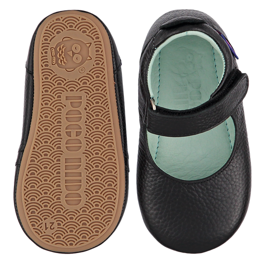 Poco Nido - Mighty Shoes Black - Merceditas colegiales barefoot