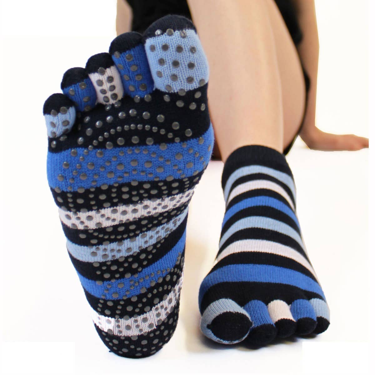TOETOE - calcetines cortos de dedos - Yoga & Pilates Tallas 44-47 / Black