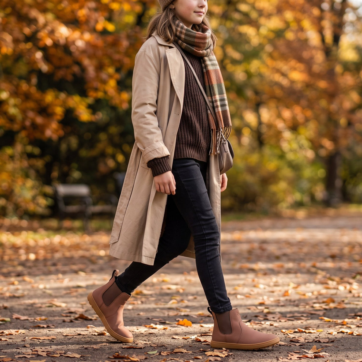 Be Lenka Kids – Halla Junior Brown - Botines Chelsea barefoot