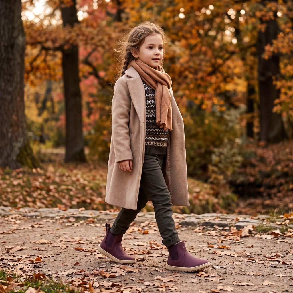 Be Lenka Kids - Halla Burgundy - Botines Chelsea barefoot