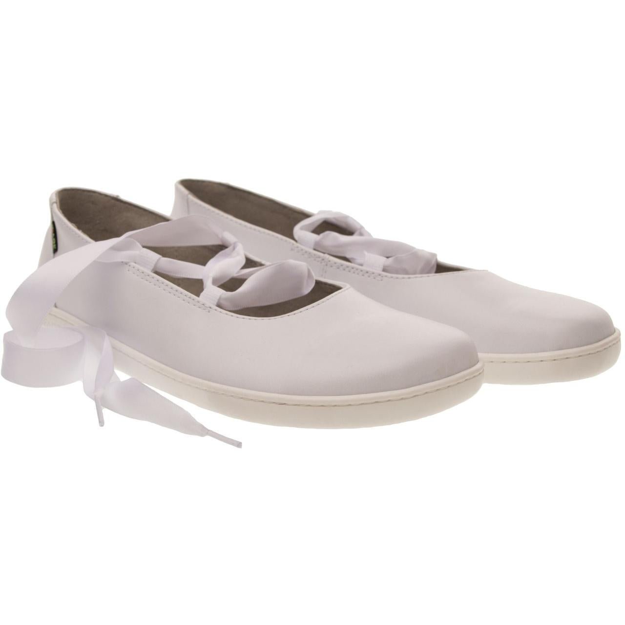 Fare Bare - Ballerinas Bianca White - Bailarinas barefoot cuero - Cacles Barefoot