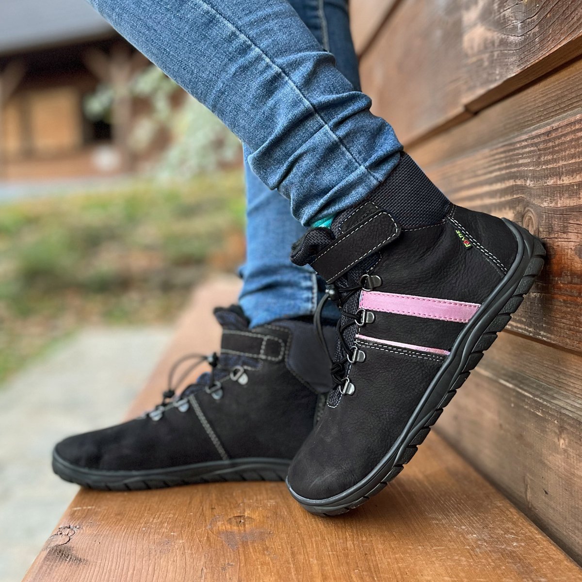 Fare Bare - Fjordky Winter Waterproof Black - Botines unisex con membrana y forro invernal - Cacles Barefoot