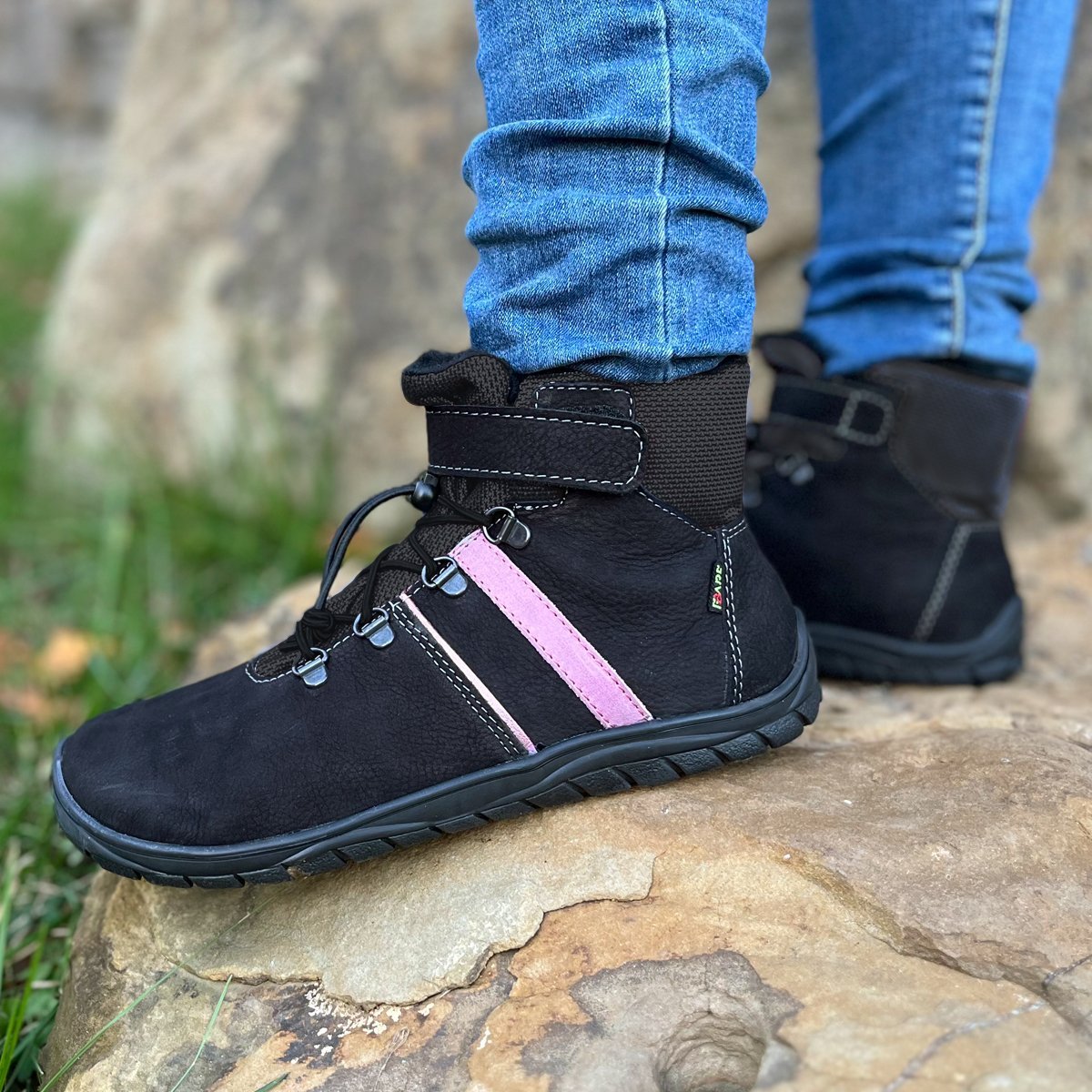Fare Bare - Fjordky Winter Waterproof Black - Botines unisex con membrana y forro invernal - Cacles Barefoot