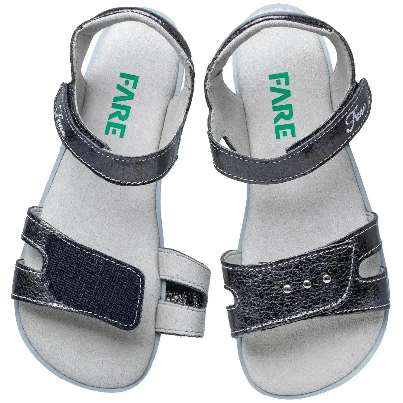 Fare Bare Kids - Summer Shoes Black - Sandalias barefoot infantiles negro