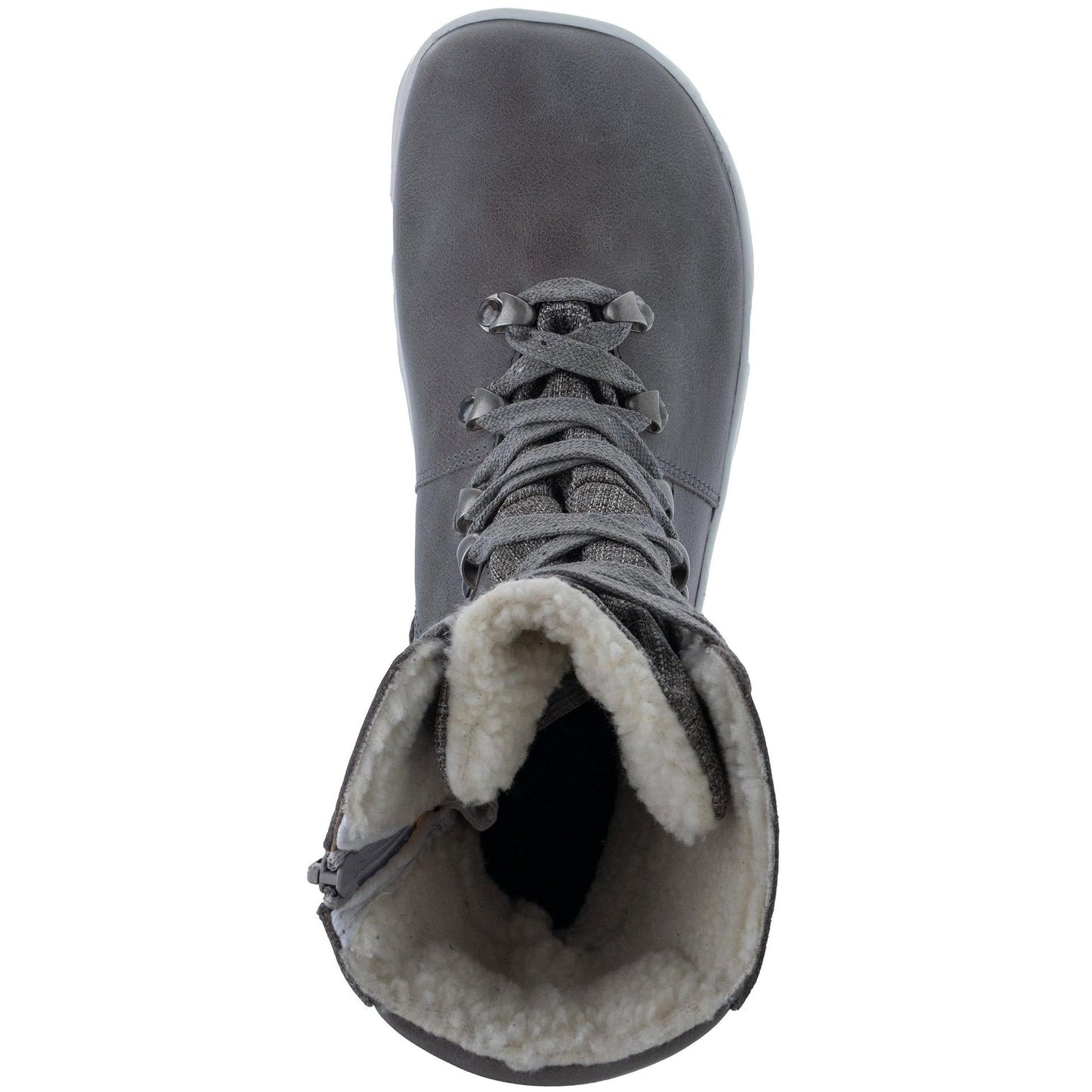 Fare Bare - Norry Winter Grey - Botines barefoot impermeables con forro invernal - Cacles Barefoot
