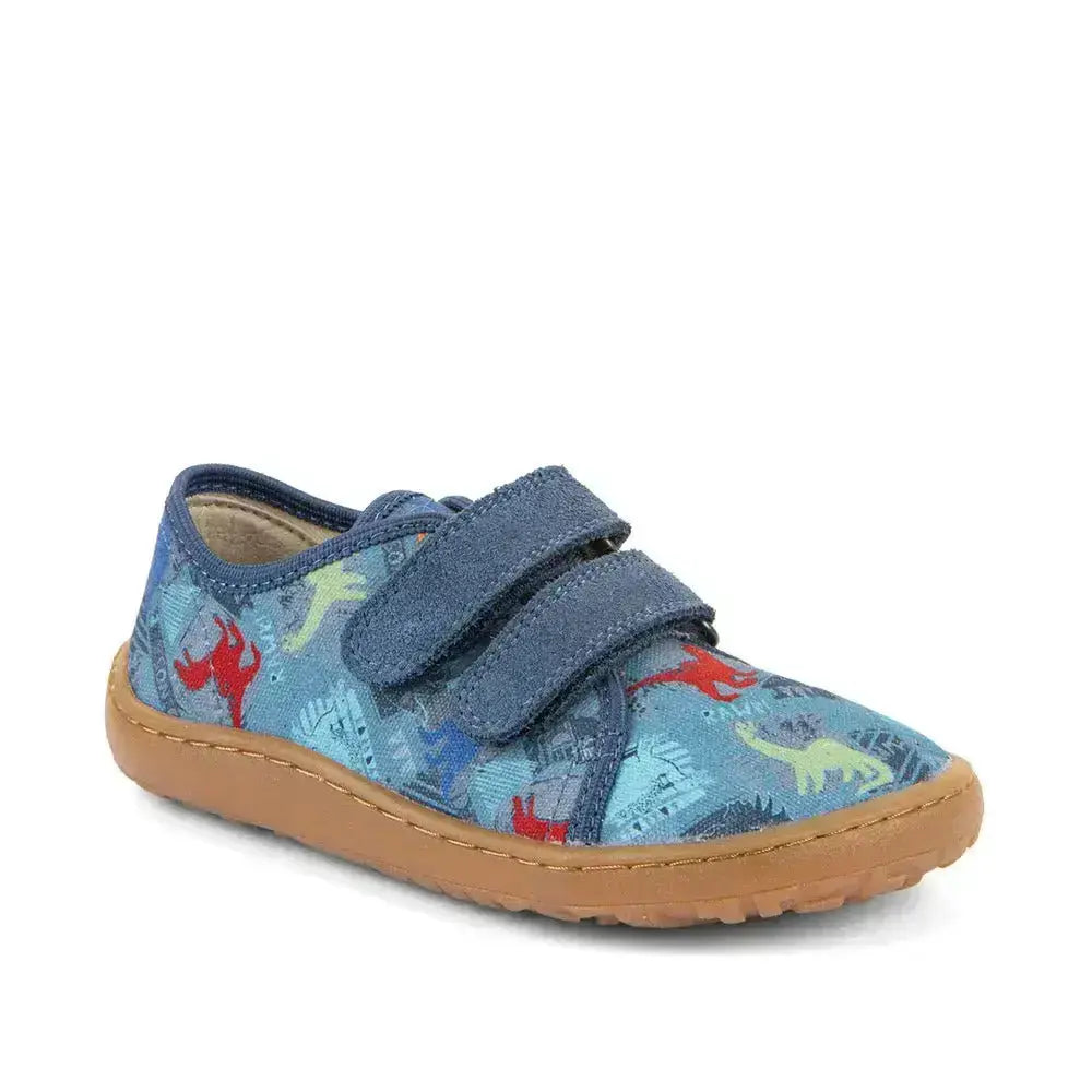 Froddo Barefoot - Barefoot Canvas Dinosaurs - Lonetas respetuosas infantiles con estampado de dinosaurios