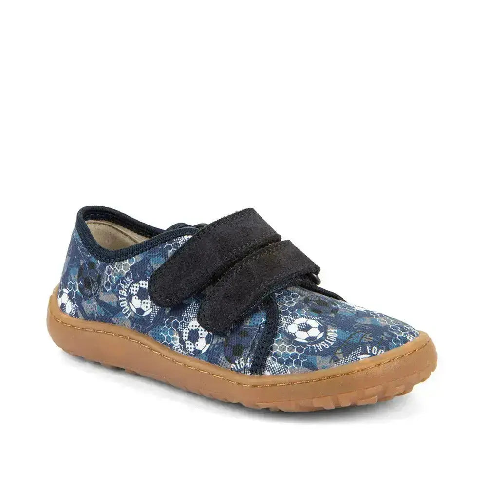 Froddo Barefoot - Barefoot Canvas Football - Lonetas respetuosas infantiles con estampado de fútbol