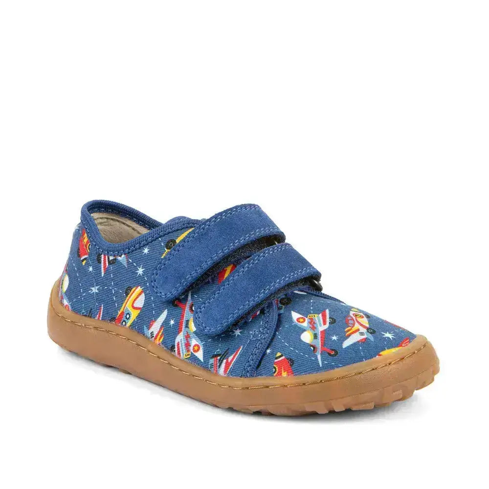 Froddo Barefoot - Barefoot Canvas Planes - Lonetas respetuosas infantiles con estampado de aviones
