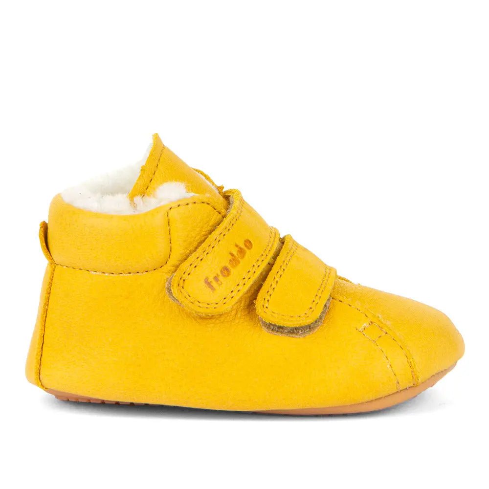 Froddo Prewalkers - Dark Yellow con borreguito - Cacles Barefoot