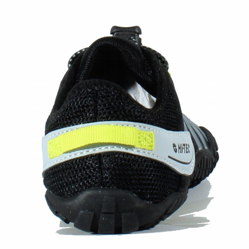 HI - Tec - Abyss Junior Black/Lime - deportivas barefoot aire libre - Cacles Barefoot