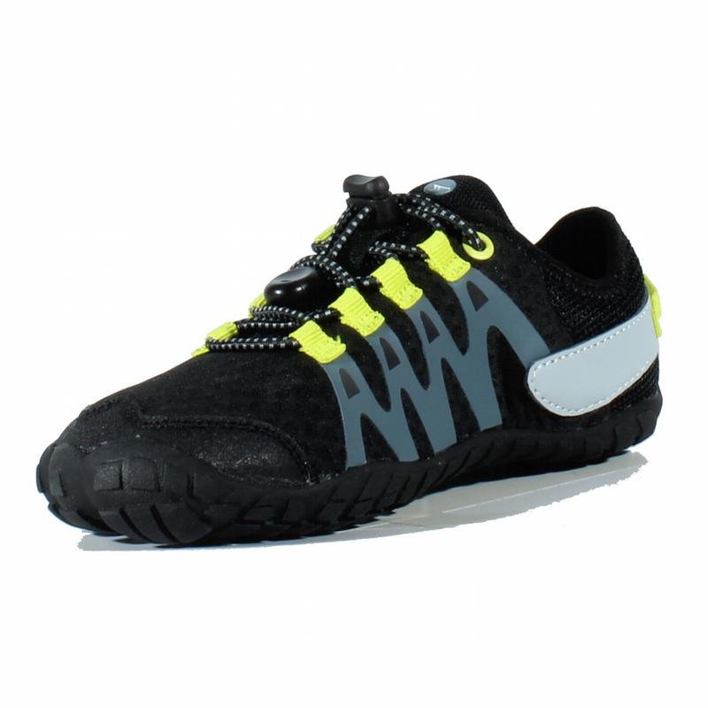 HI - Tec - Abyss Junior Black/Lime - deportivas barefoot aire libre - Cacles Barefoot
