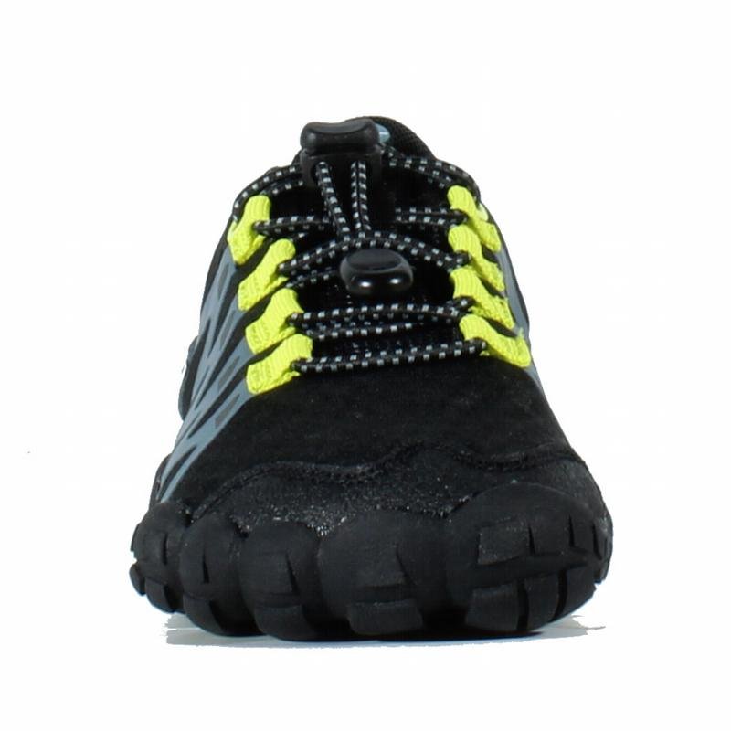 HI - Tec - Abyss Junior Black/Lime - deportivas barefoot aire libre - Cacles Barefoot
