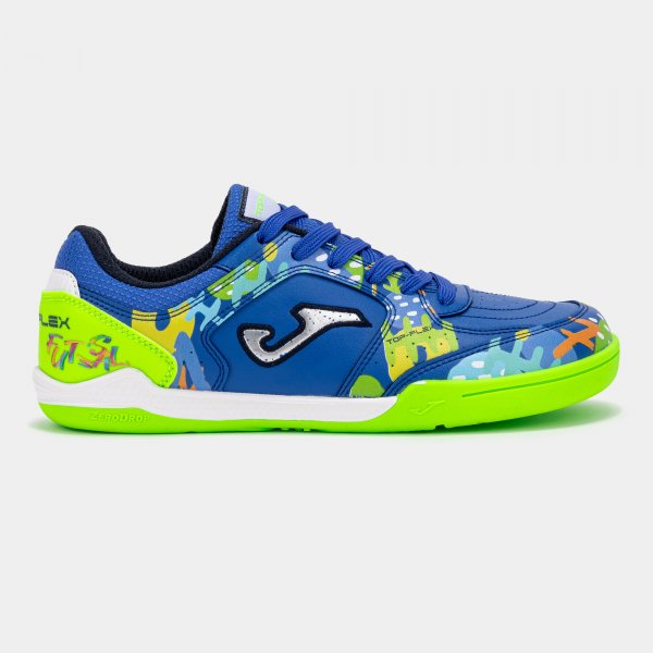 JOMA - Top Flex Junior Barefoot 2604 Royal Indoor - Zapatillas barefoot de fútbol sala para niños grandes