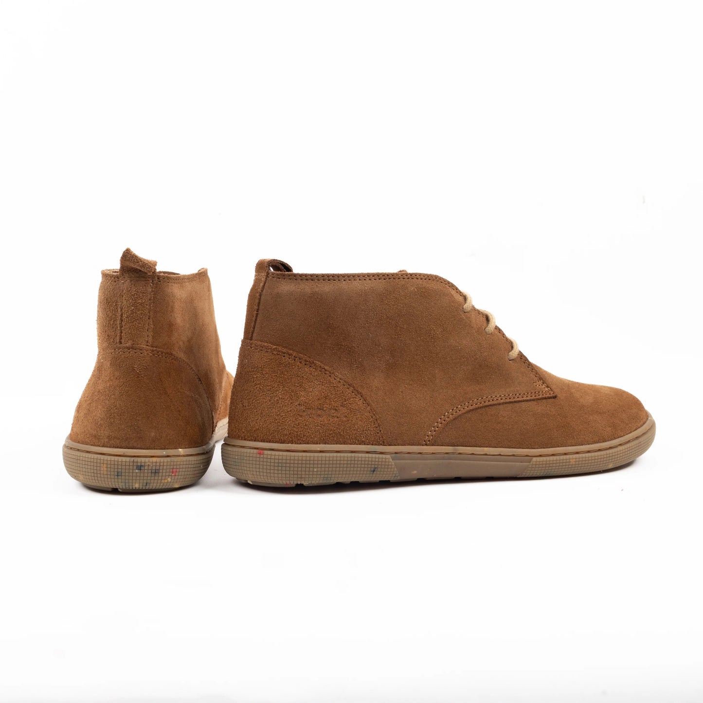 Koel - Fea Suede Eco Cognac - Botines barefoot bajos de ante - Cacles Barefoot