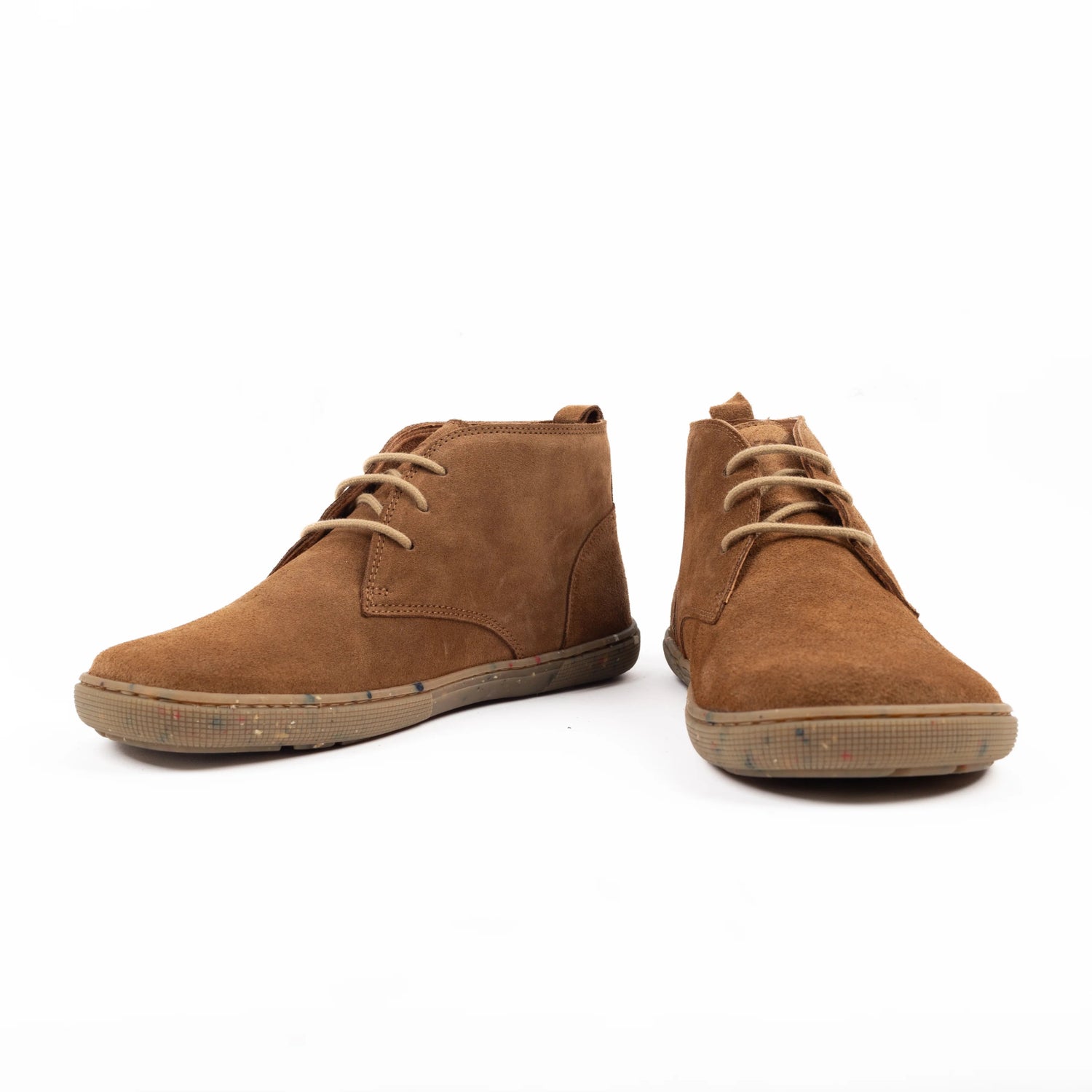 Koel - Fea Suede Eco Cognac - Botines barefoot bajos de ante - Cacles Barefoot