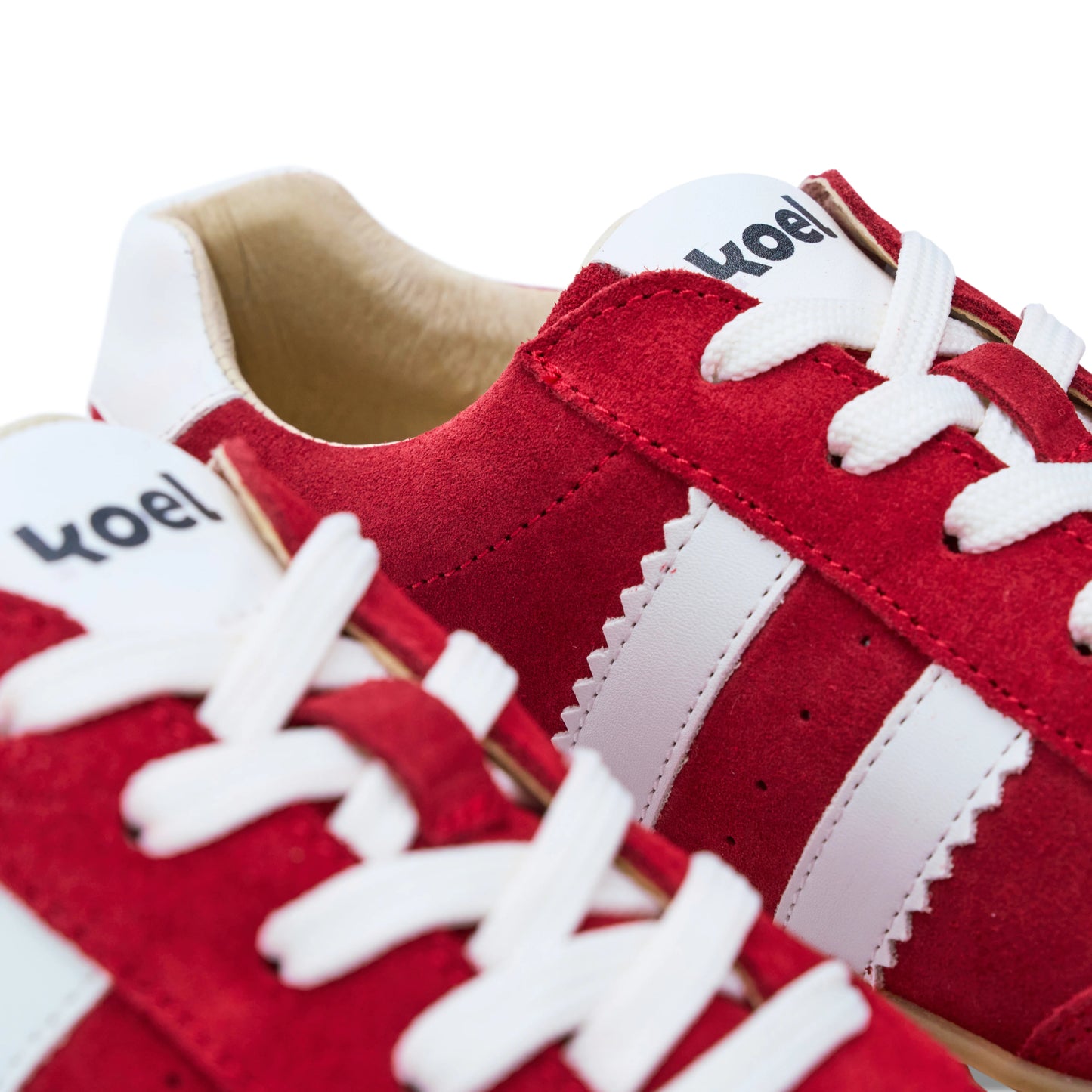Koel - Francie II Suede Red - Casual Sneakers Barefoot - Cacles Barefoot