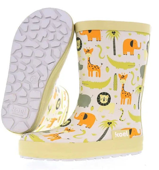 Koel4kids - Wellie Jungle - botas de lluvia barefoot - Cacles Barefoot