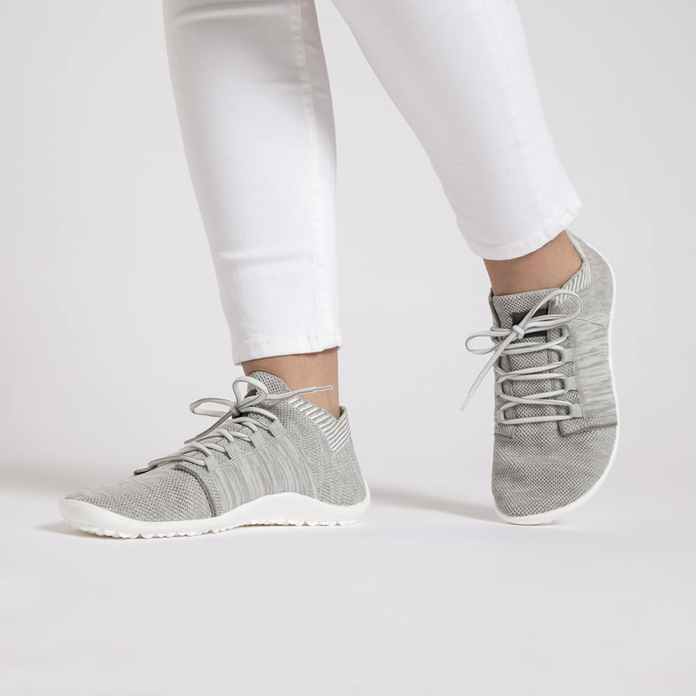 Leguano - Silver Grey Beat - Lightweight Mid-Calf Barefoot Sneakers