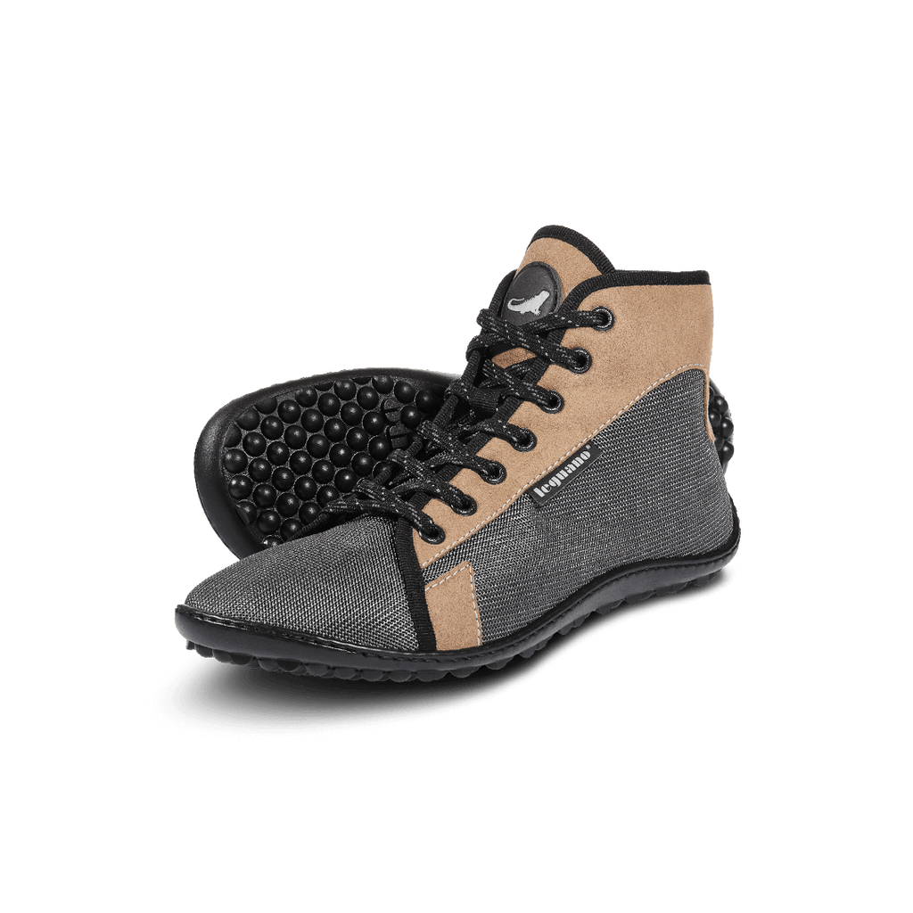 Leguano Jaspar Forester - Botines barefoot ligeros para senderismo marrones