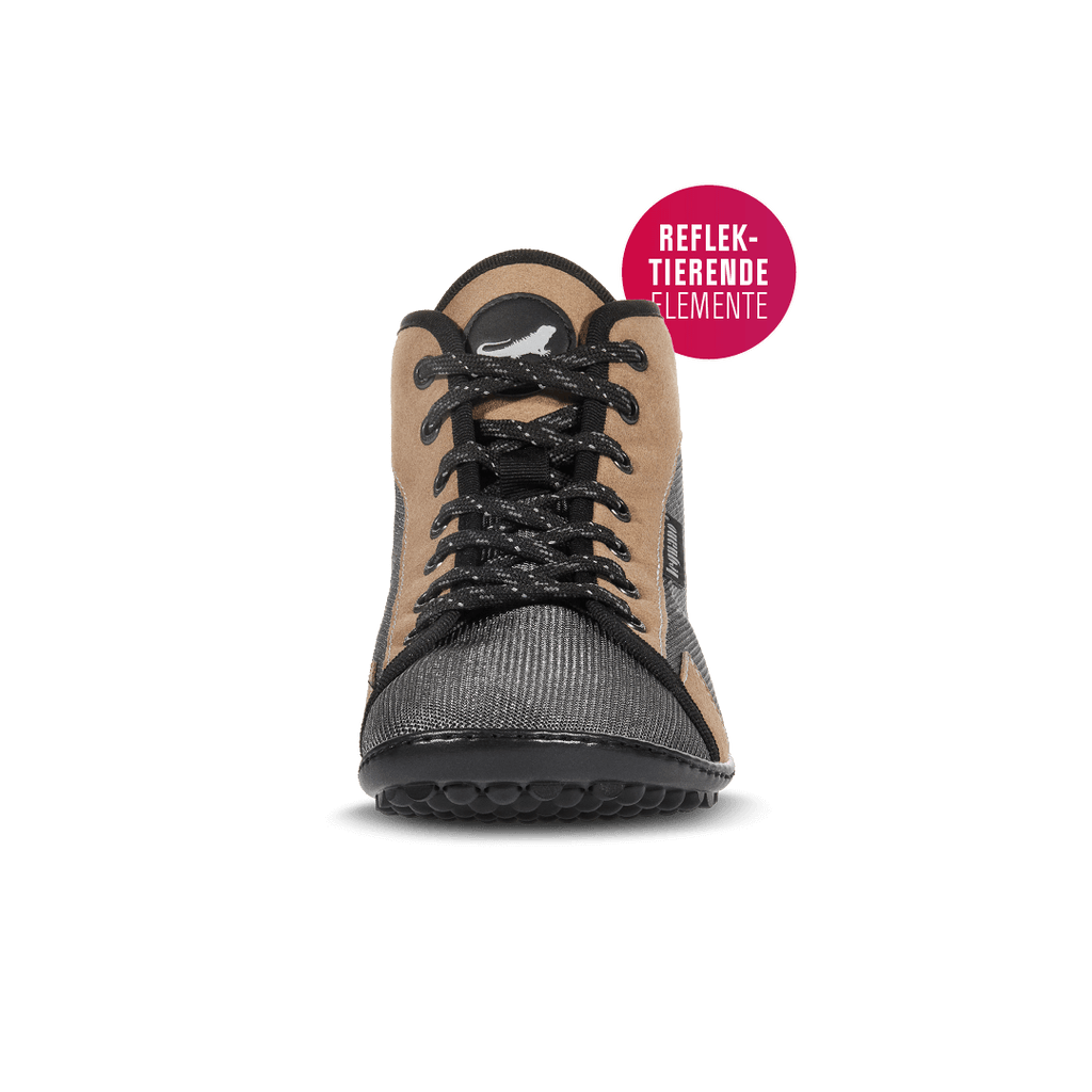 Leguano Jaspar Forester - Botines barefoot ligeros para senderismo marrones