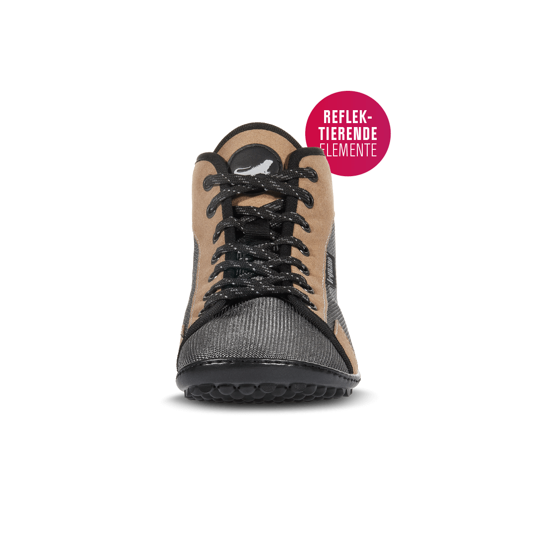 Leguano Jaspar Forester - Botines barefoot ligeros para senderismo marrones