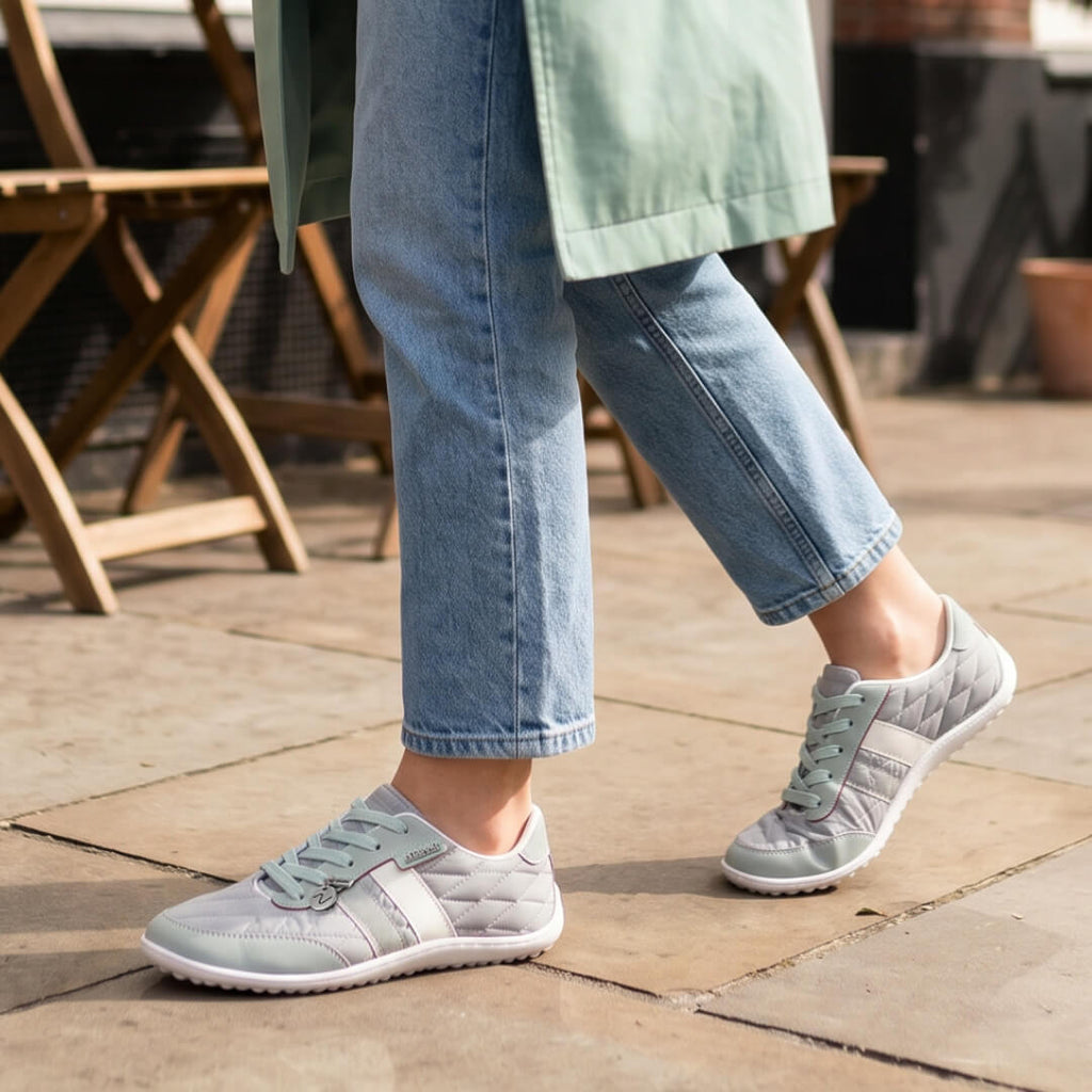 Leguano Nightstep Mint - Zapatillas Barefoot Casual Everyday para Mujer Gris Menta