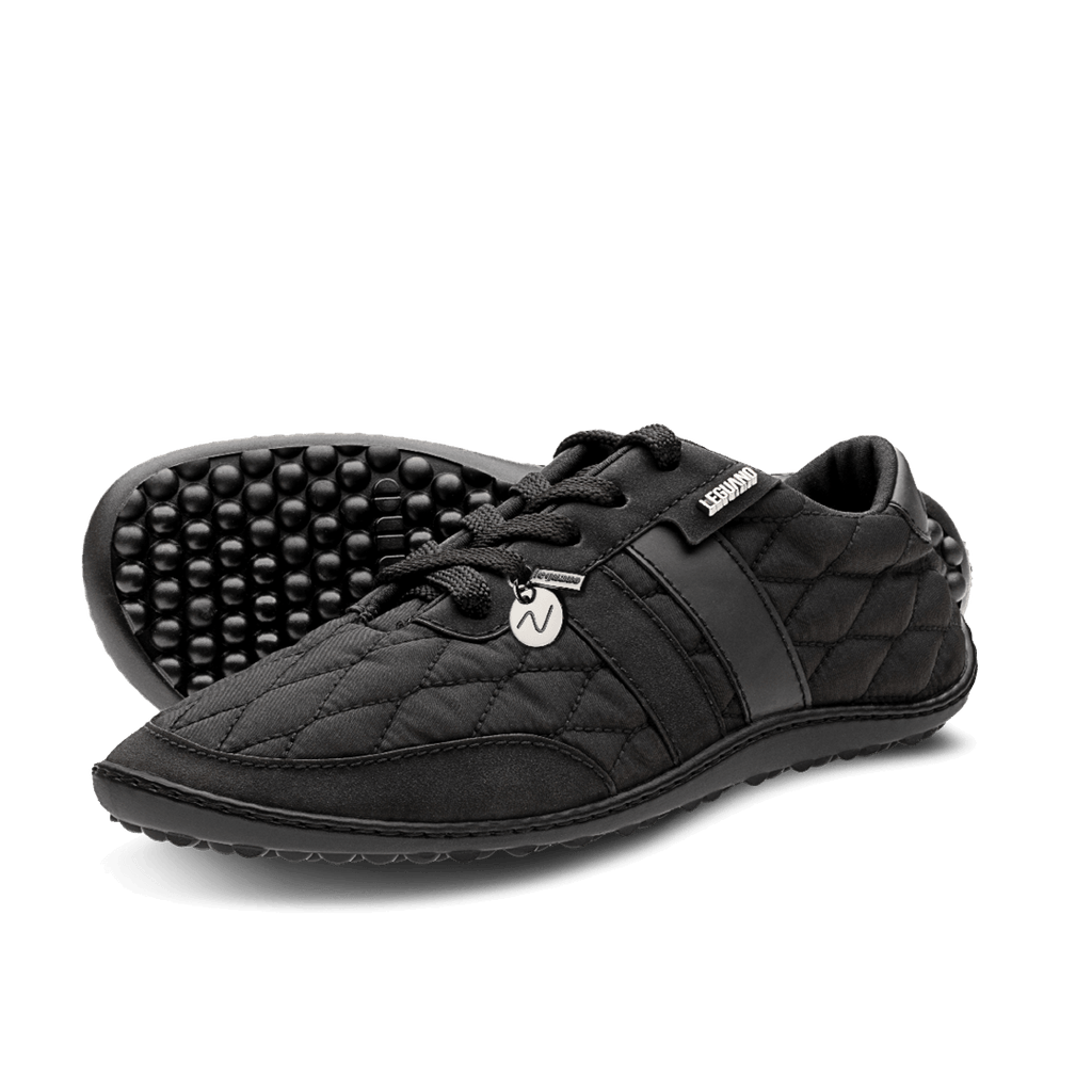 Leguano Nightstep Black - Zapatillas Barefoot Casual Everyday para Mujer Negras