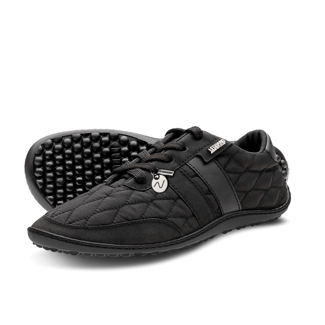 Leguano Nightstep Black - Zapatillas Barefoot Casual Everyday para Mujer Negras
