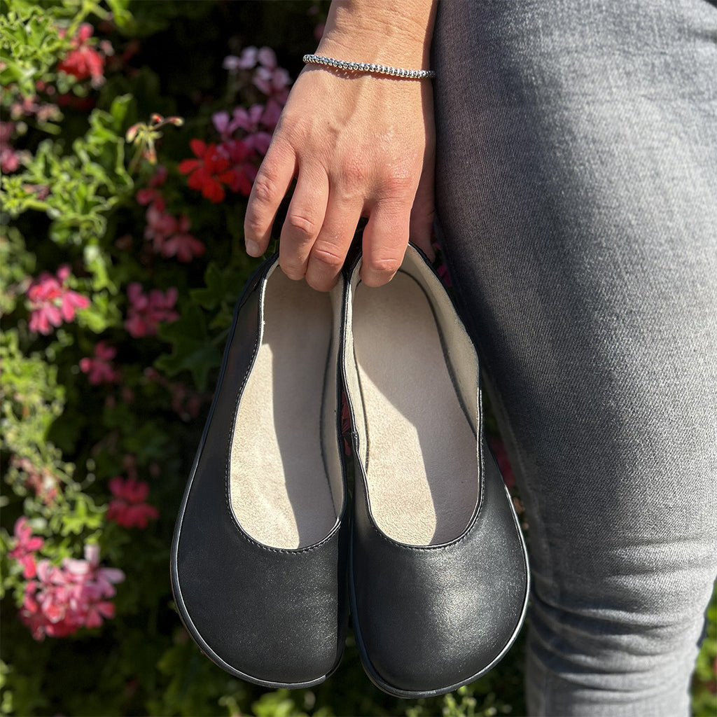 Fare Bare Ballerinas Black - Bailarinas barefoot de cuero para mujer negras  Cacles Barefoot