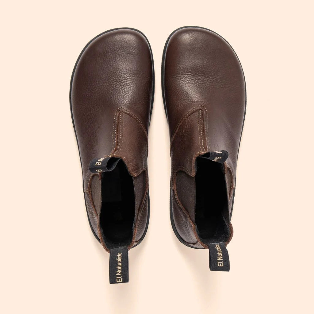 El Naturalista Nómada 5262A Alpine Grass Brown - Botines Chelsea barefoot de mujer marrones