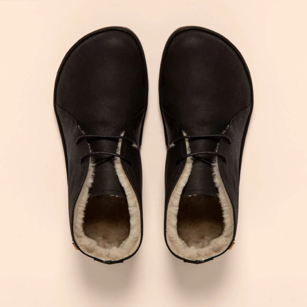 El Naturalista 5672C Bare Pleasant Black - Botines "pisacacas" barefoot calientes negros