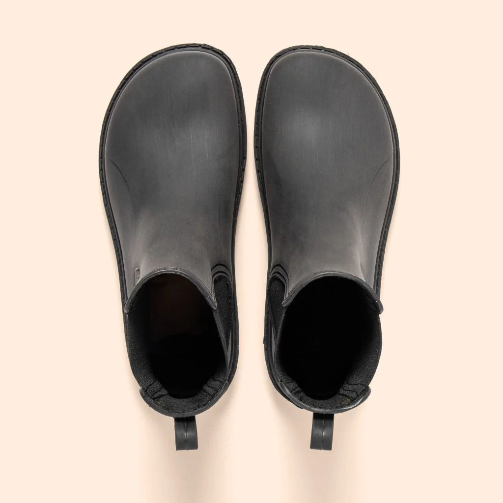 El Naturalista Chuva NA35 Rubber Black - Botines Chelsea barefoot para lluvia negros