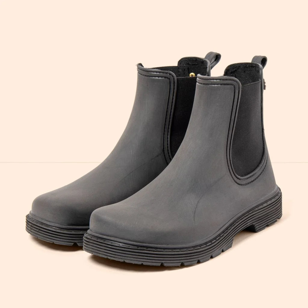 El Naturalista Chuva NA35 Rubber Black - Botines Chelsea barefoot para lluvia negros