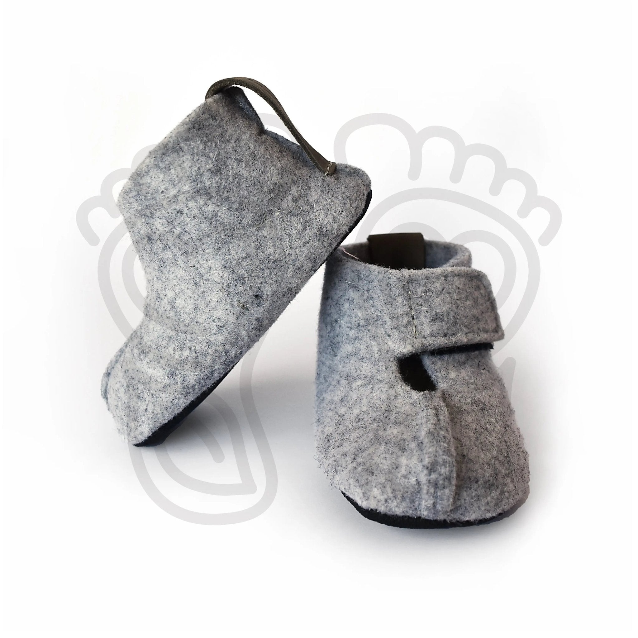 Omaking - Kaku Grey - zapatillas de casa barefoot de lana